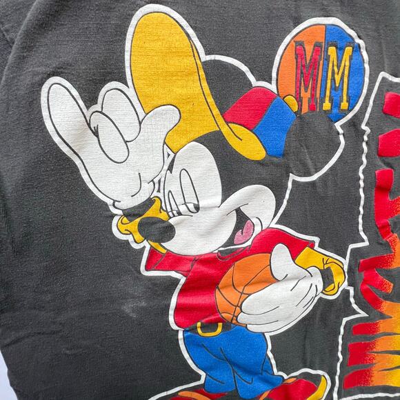 Vintage Mickey Mouse Basketball Hip Hop Faded T Shirt Disney Mickey Unlimited - Picture 9 of 13